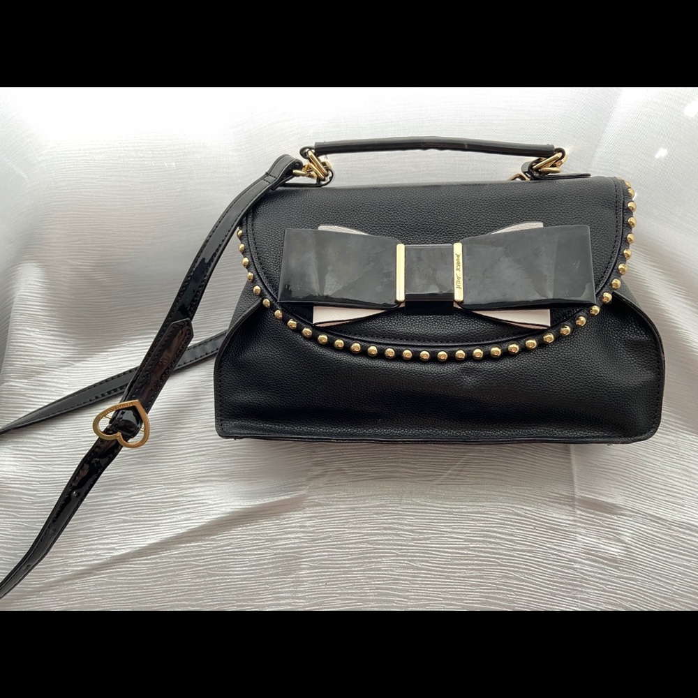 Betsey Johnson Bow Stud Crossbody Bag